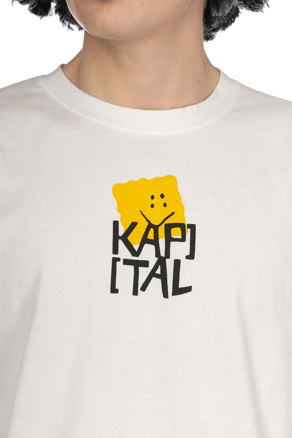Kapital - 20-Jersey Crew Long Sleeve T - Peckish Kap - Yellow