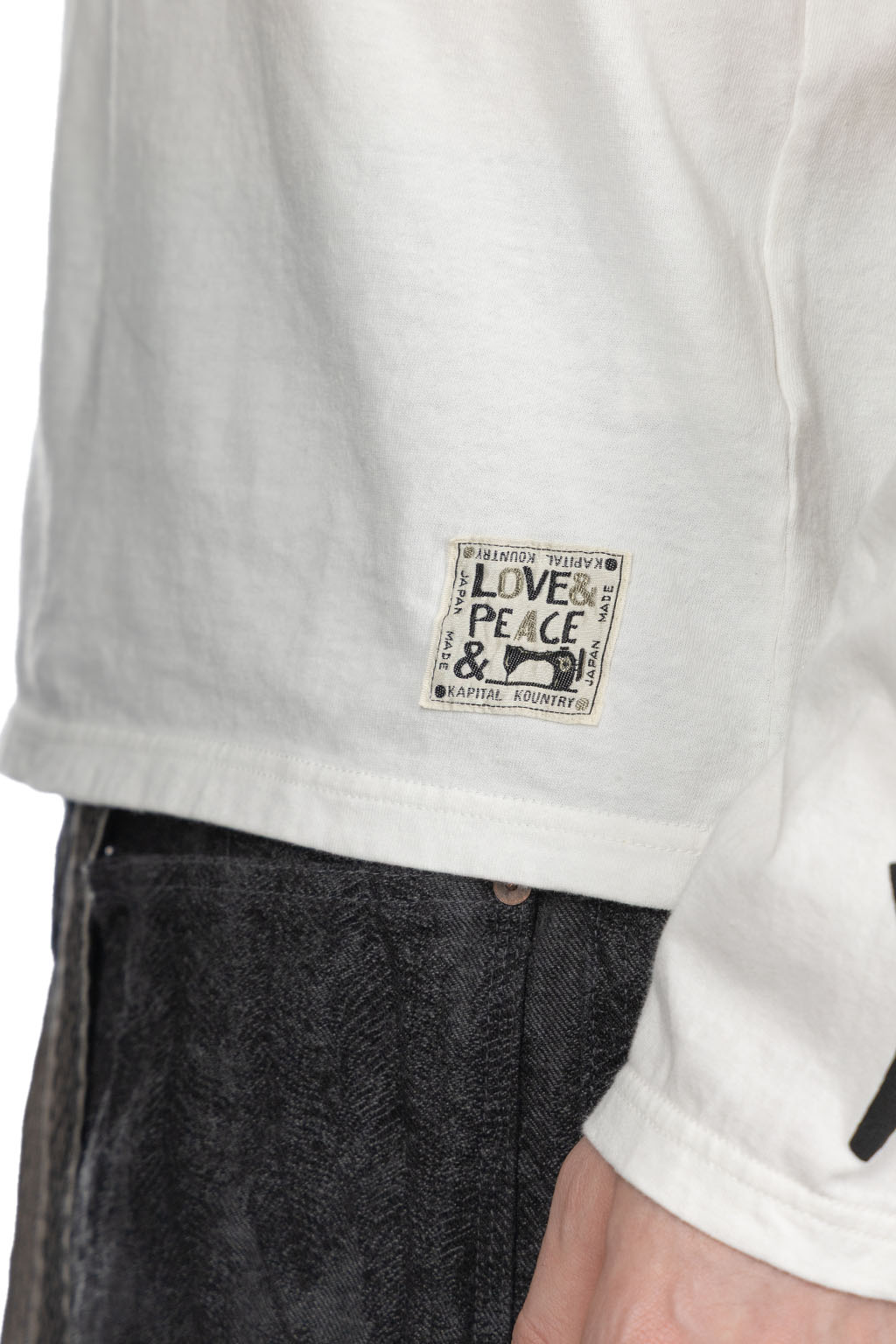 Kapital - 20-Jersey Crew Long Sleeve T - Peckish Kap - Yellow