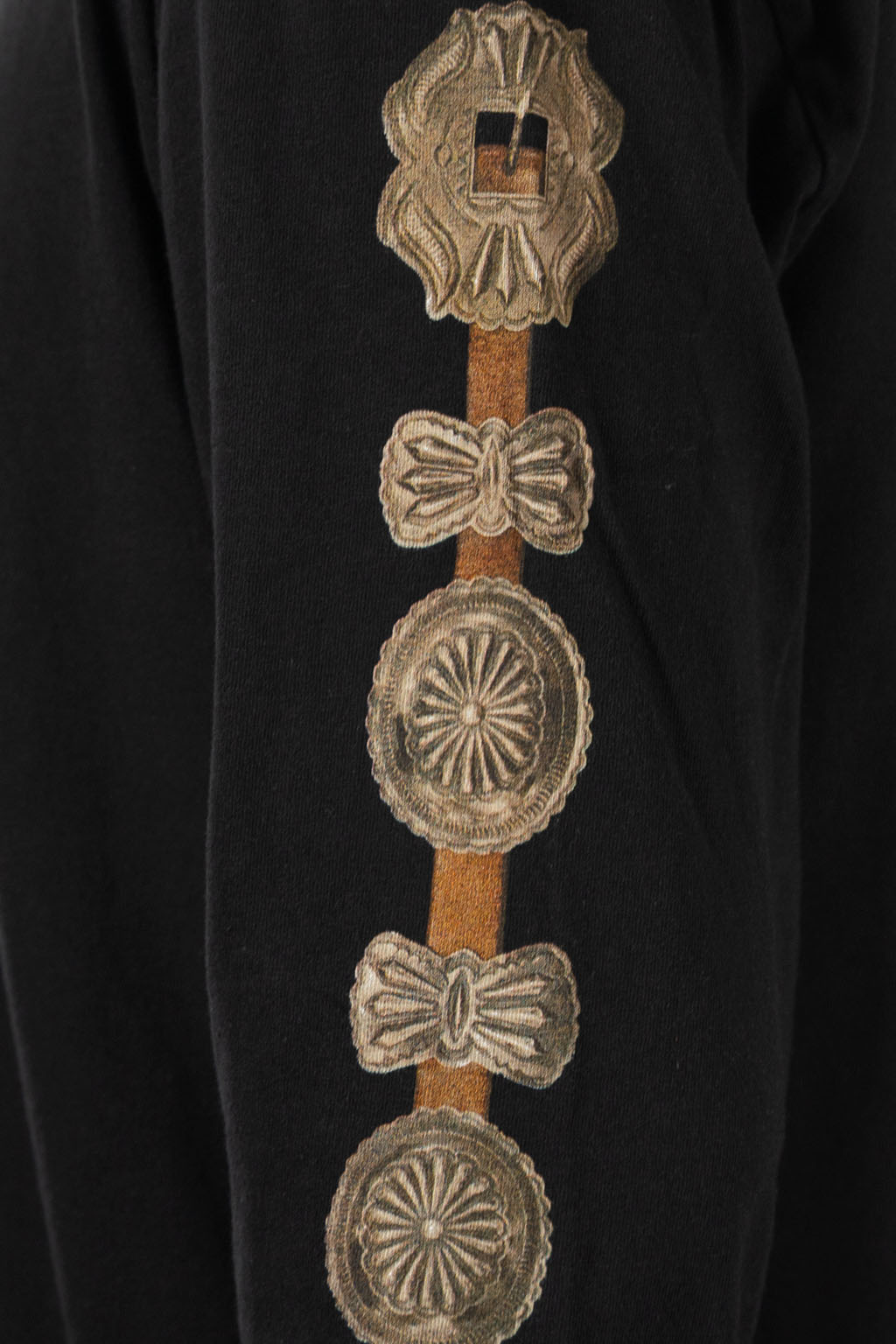 Kapital - 20/-Jersey Long Sleeve T (Concho Belt Sleeve) - Black