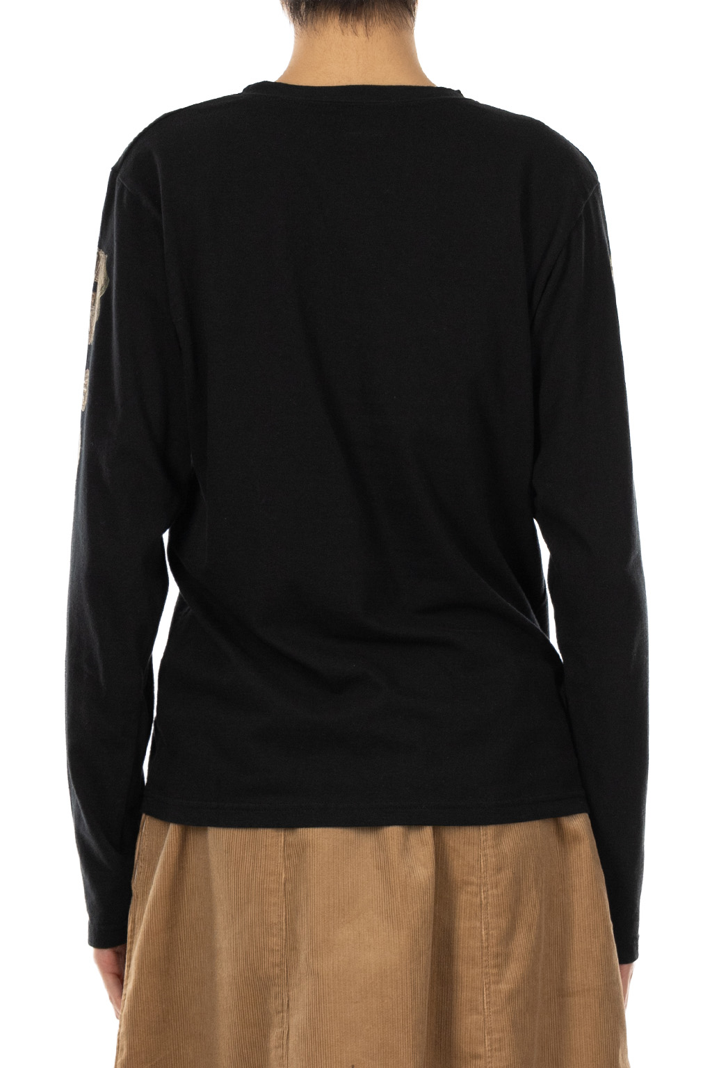 Kapital - 20/-Jersey Long Sleeve T (Concho Belt Sleeve) - Black