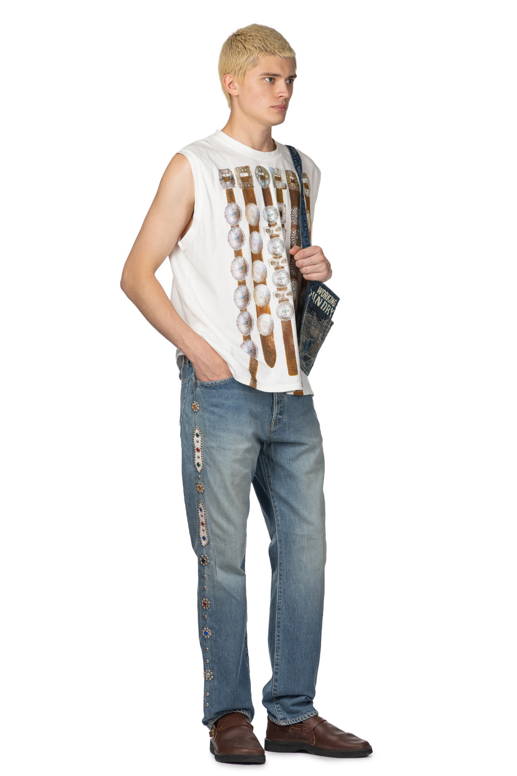 Kapital - 20/ - Jersey Non-Sleeve T (Curtain Concho)