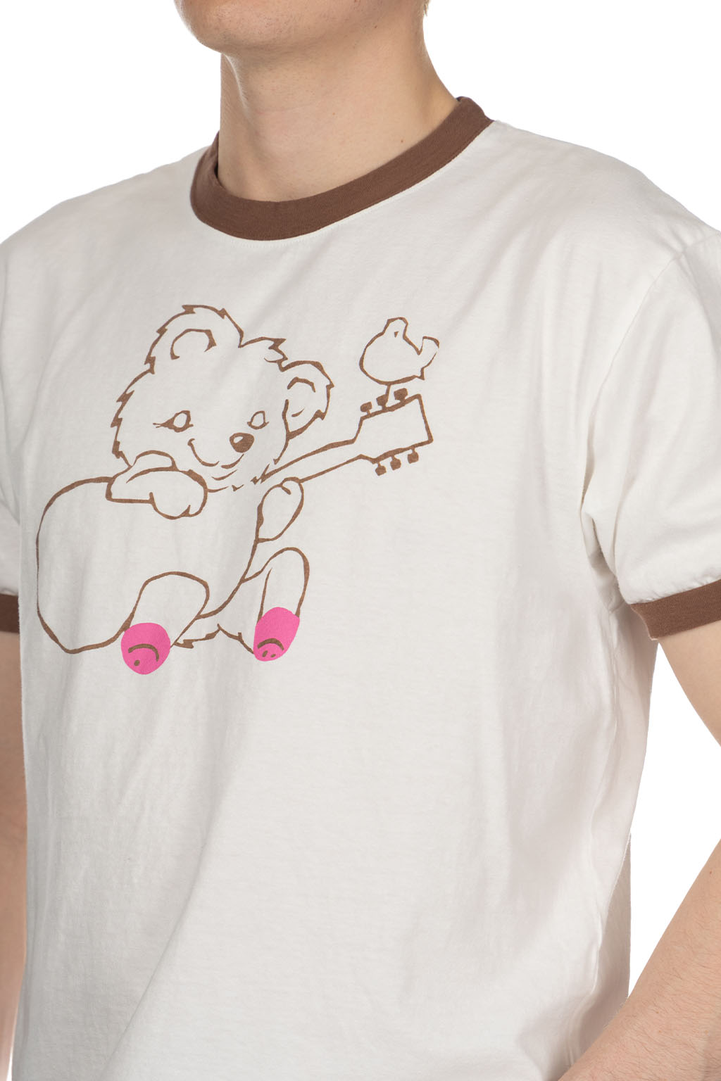 Kapital - 20 Jersey Ringer-T LittleBear Harmony-Brown