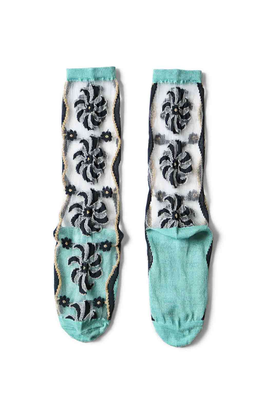 Kapital - 200 Yarns MOULIN Quilt Sheer Socks - 4 Color Choices