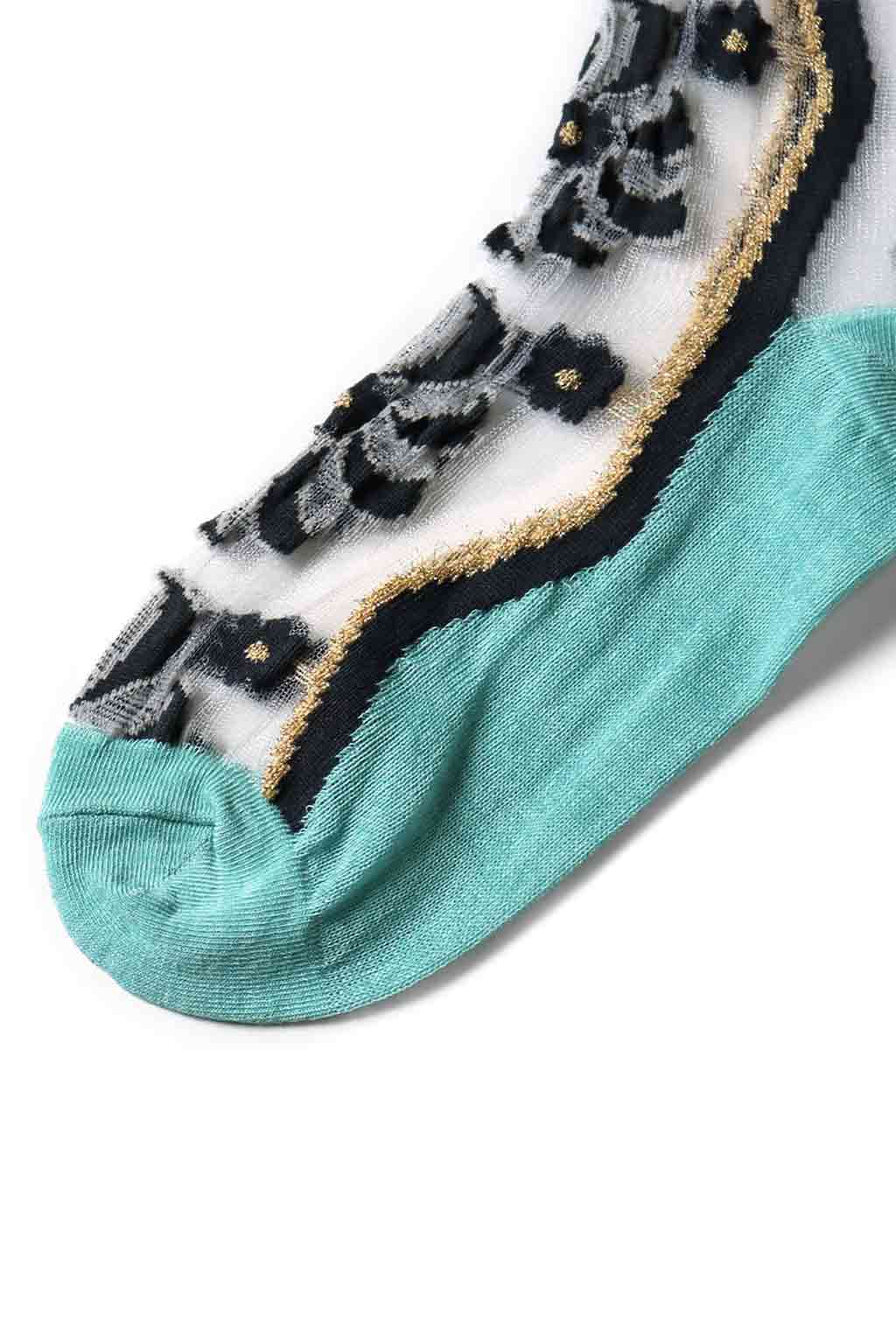 Kapital - 200 Yarns MOULIN Quilt Sheer Socks - 4 Color Choices