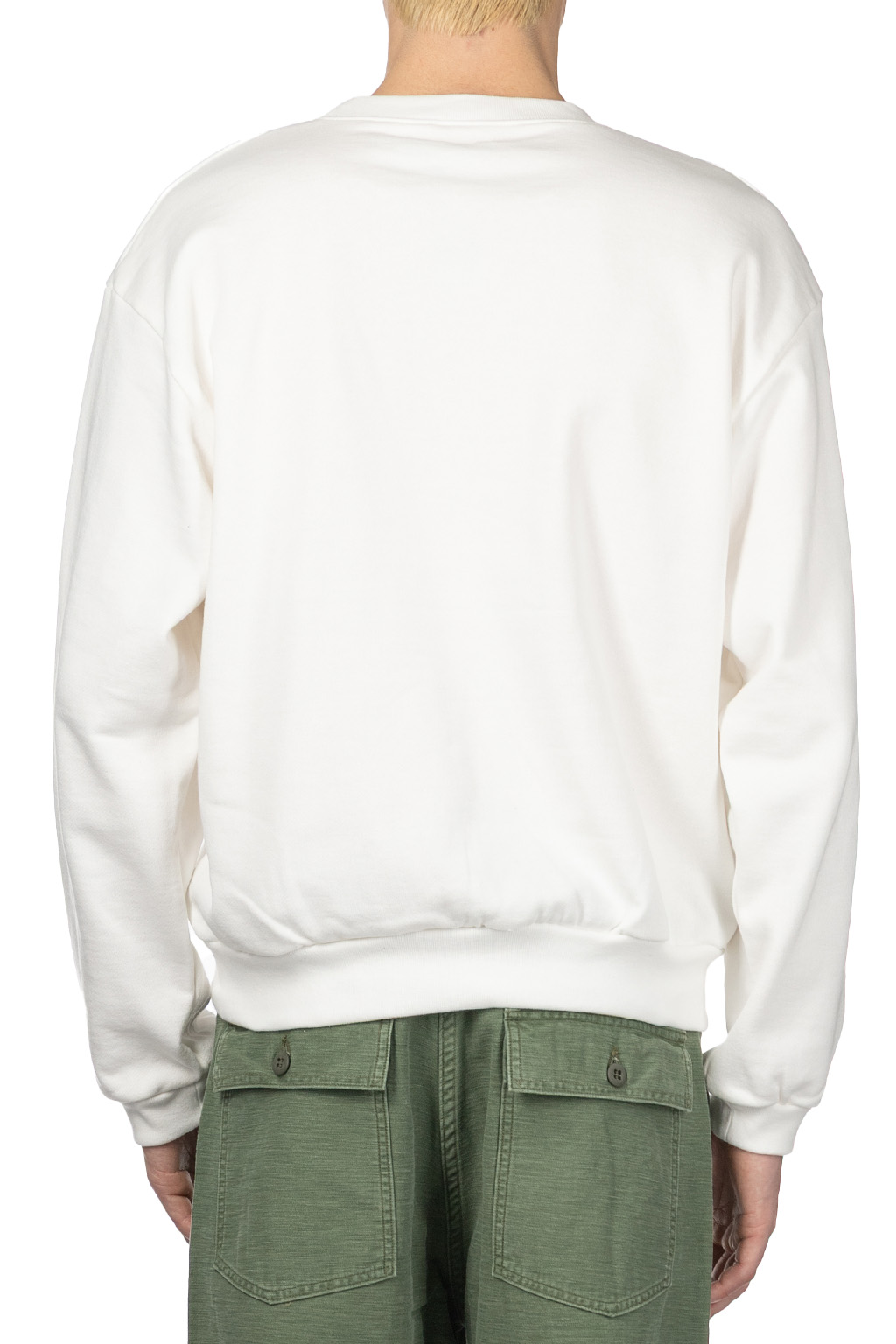 Kapital - 30-Knit Crew Sweatshirt (NIGHT SHIFT PROFILE RAINBOWY) - White