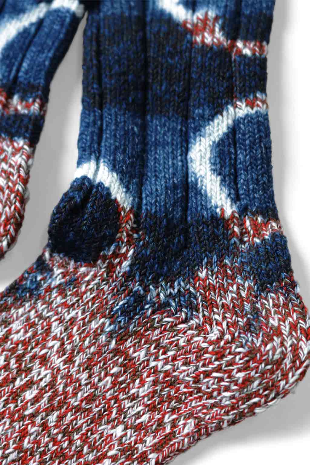 Kapital - 56 Yarns TOKUSHIMA SHIBORI Dye Socks - Indigo