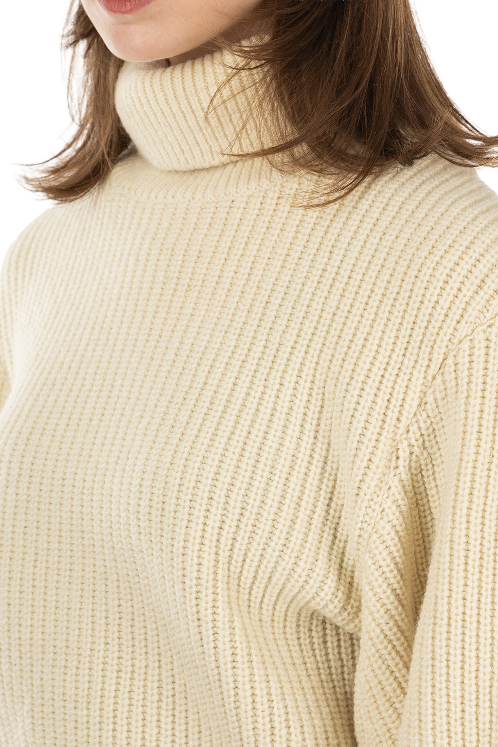 Kapital - 5G Wool Cable Knit BERGE Sleeve Sweater - Natural