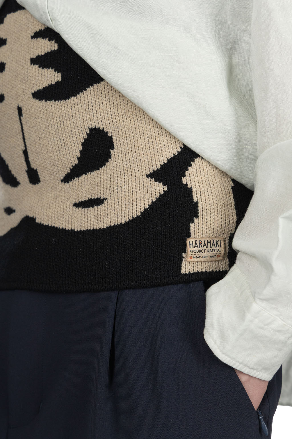 Kapital - 7G Wool BONE HARAMAKI Multi Roll - Black