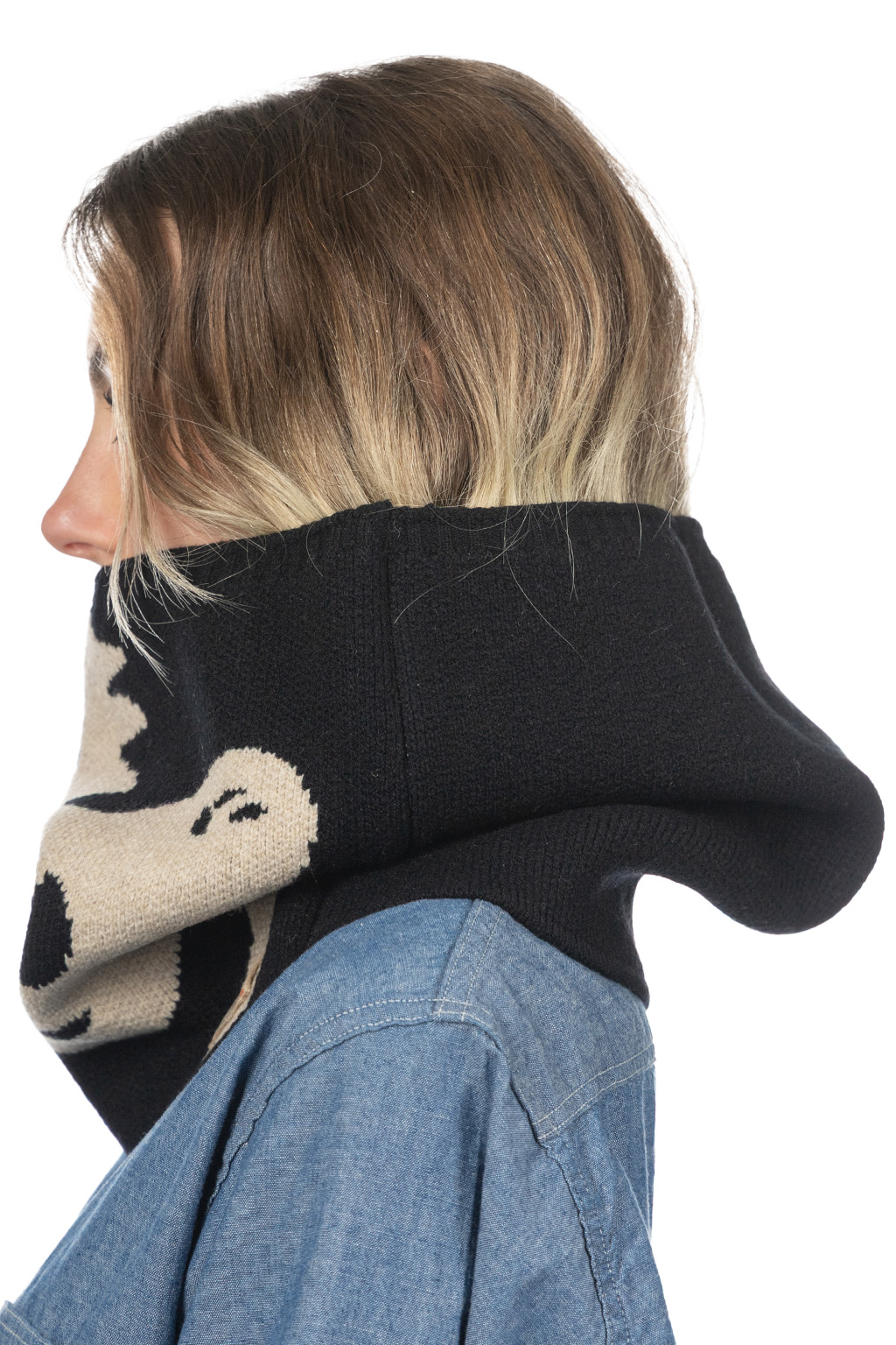 Kapital - 7G Wool BONE HARAMAKI Multi Roll - Black