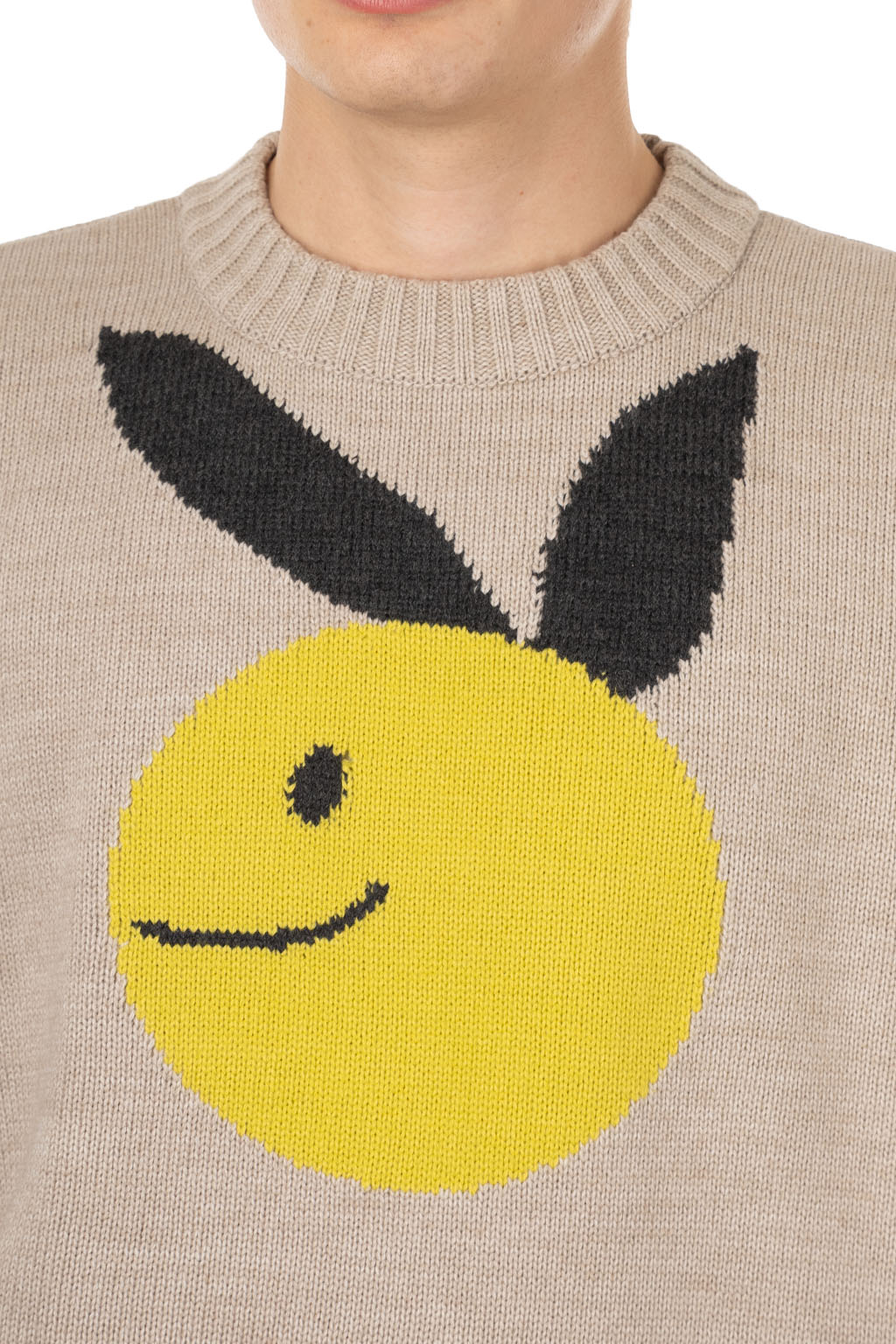 Kapital 7G Wool Crew Sweater (CONEYBOWY) - Beige