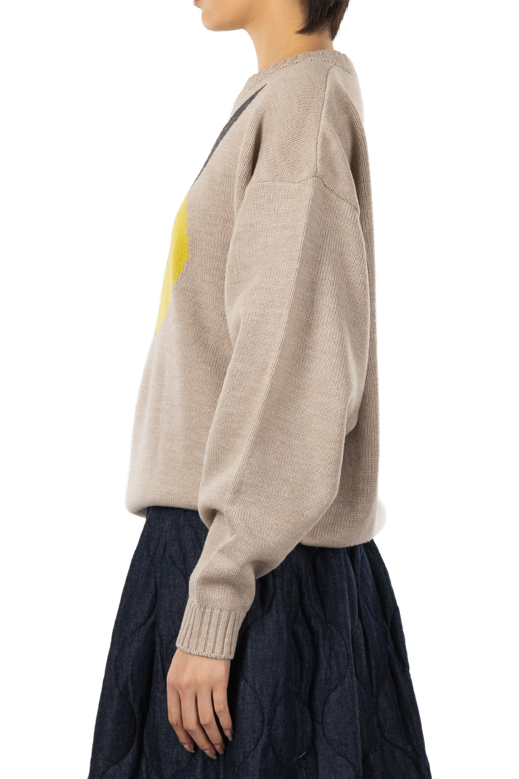 Kapital 7G Wool Crew Sweater (CONEYBOWY) - Beige