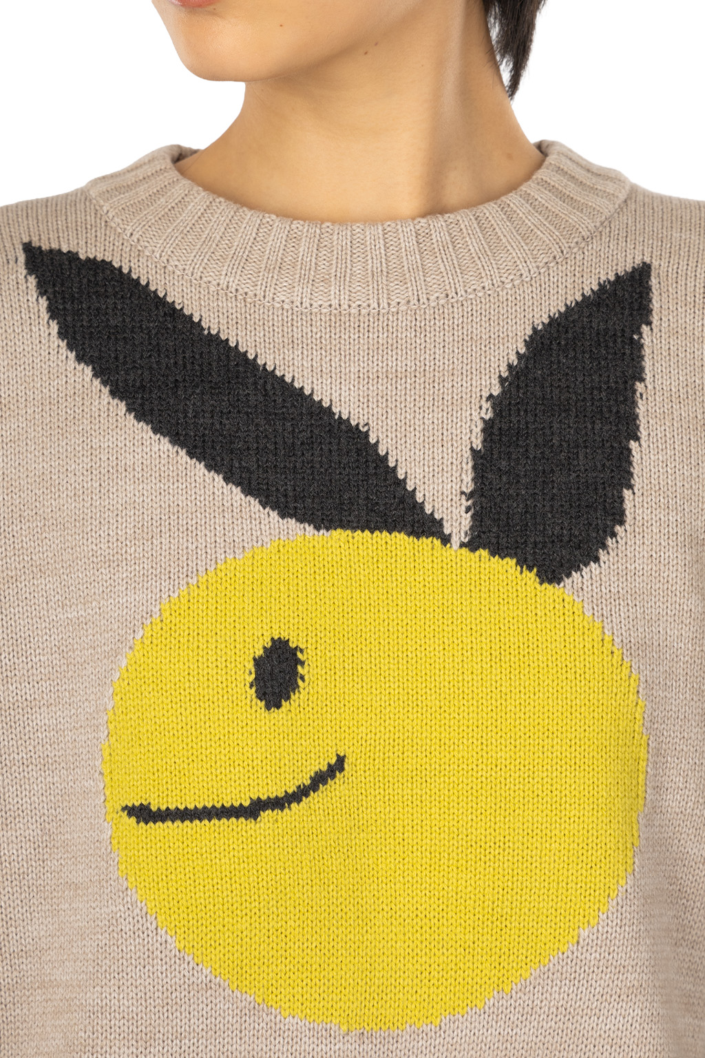 Kapital 7G Wool Crew Sweater (CONEYBOWY) - Beige