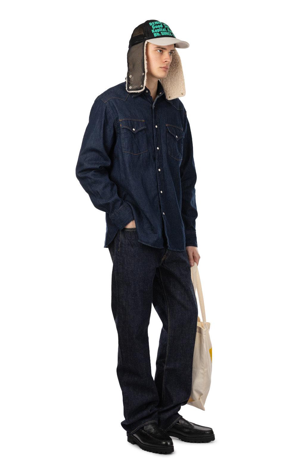 Kapital - 8oz Denim HUSKY Western Shirt - Indigo