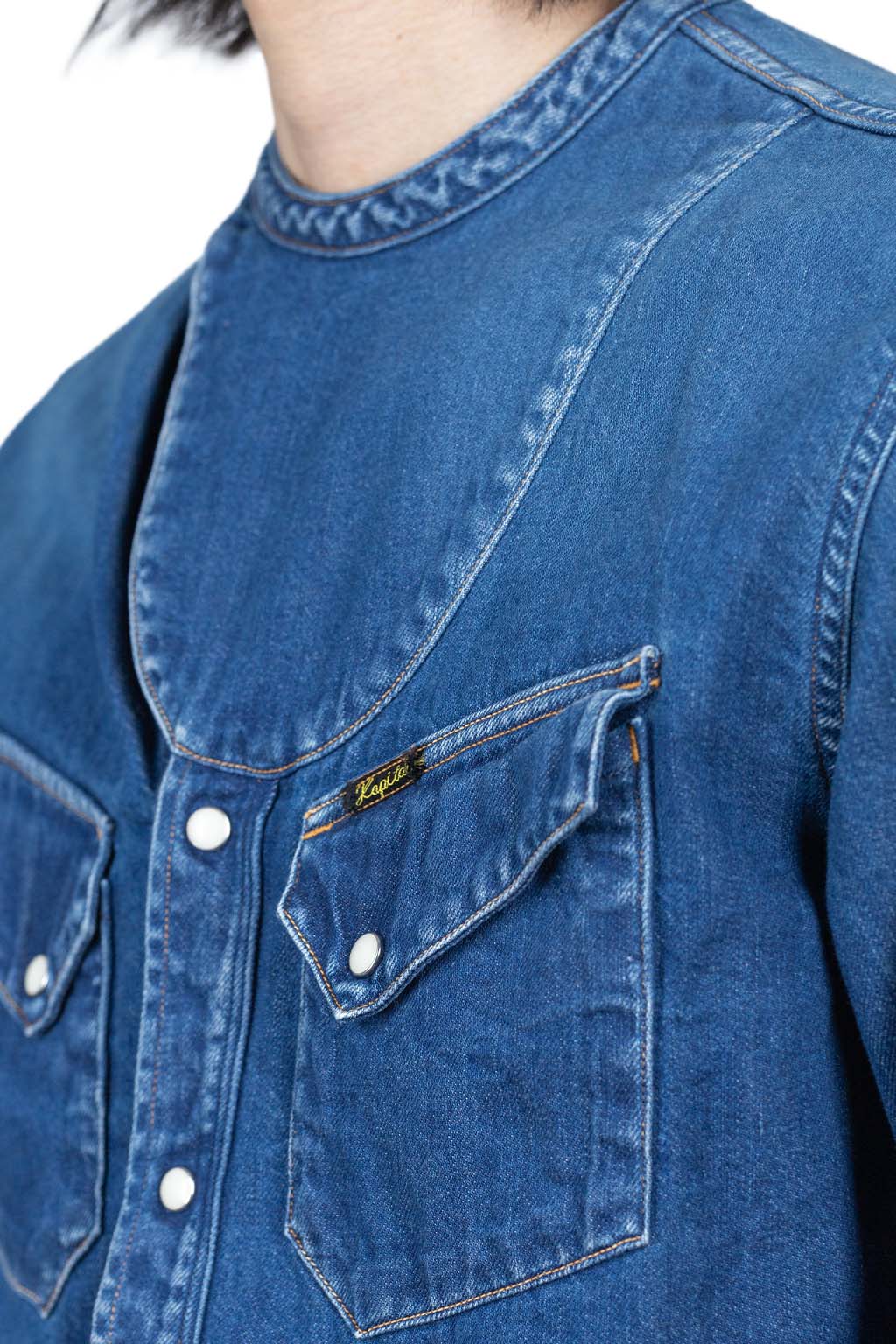 Kapital 8oz Denim ROLLER Collar Baseball Western Shirt