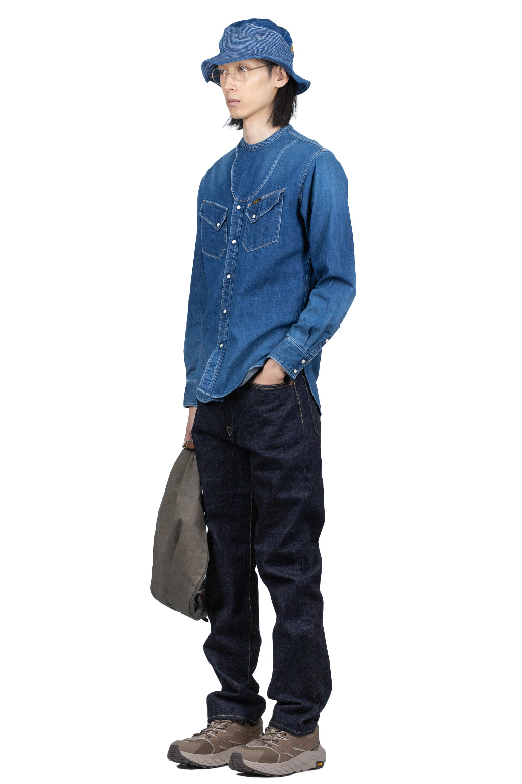 Kapital 8oz Denim ROLLER Collar Baseball Western Shirt