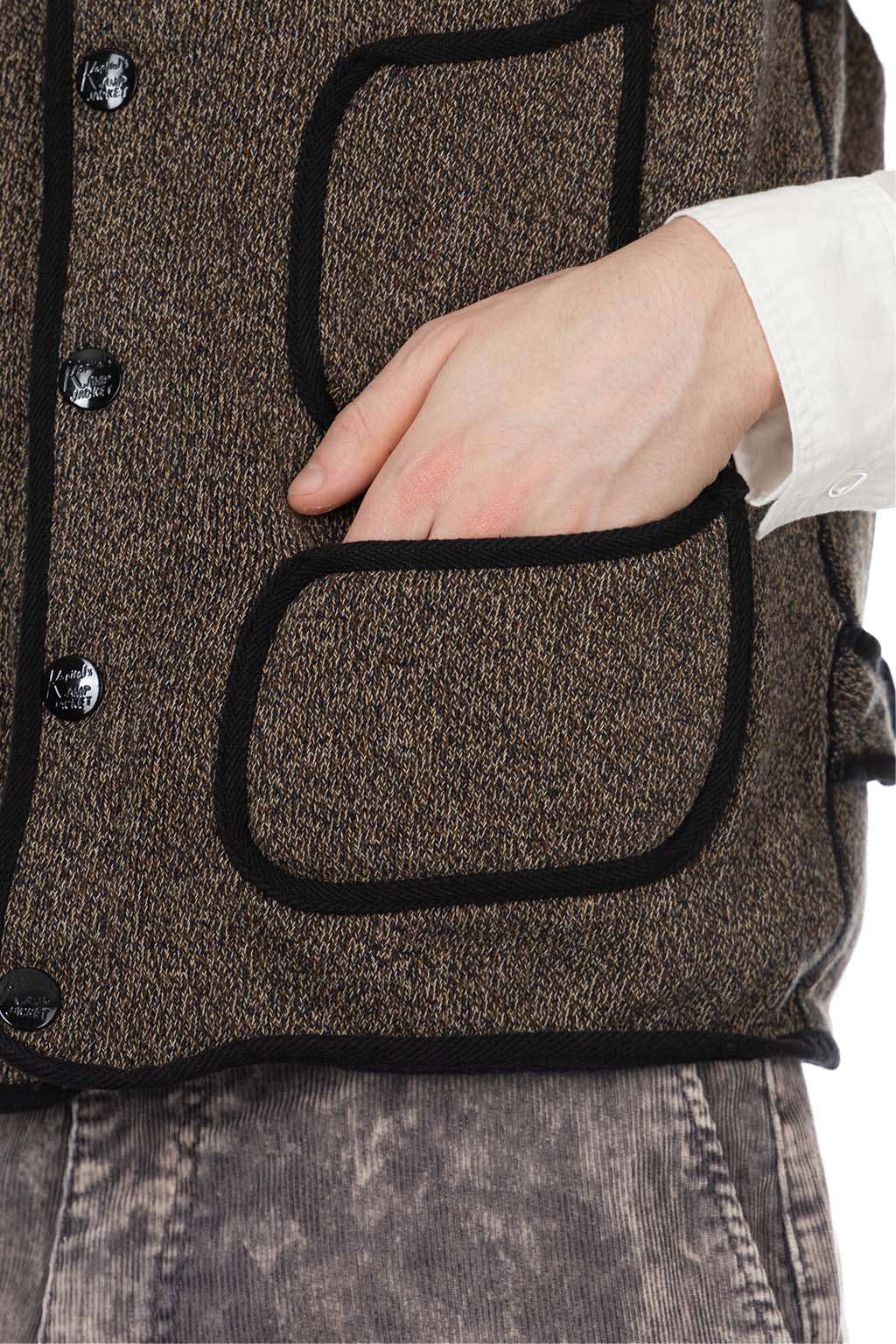 Kapital - BEACH SWT Knit Vest - Charcoal