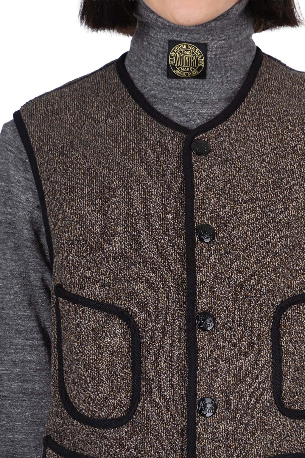 Kapital - BEACH SWT Knit Vest - Charcoal