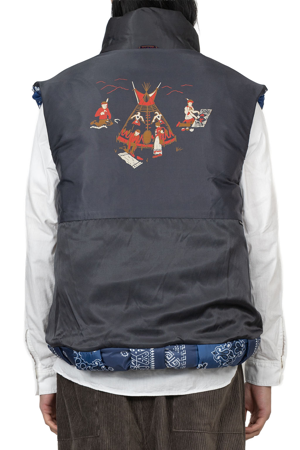 Kapital - Bandanna Nylon KEEL Weaving Vest - Dark Navy