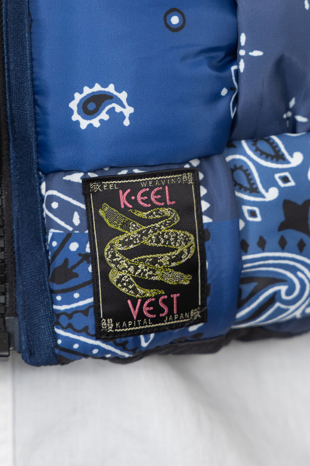 Kapital - Bandanna Nylon KEEL Weaving Vest - Dark Navy