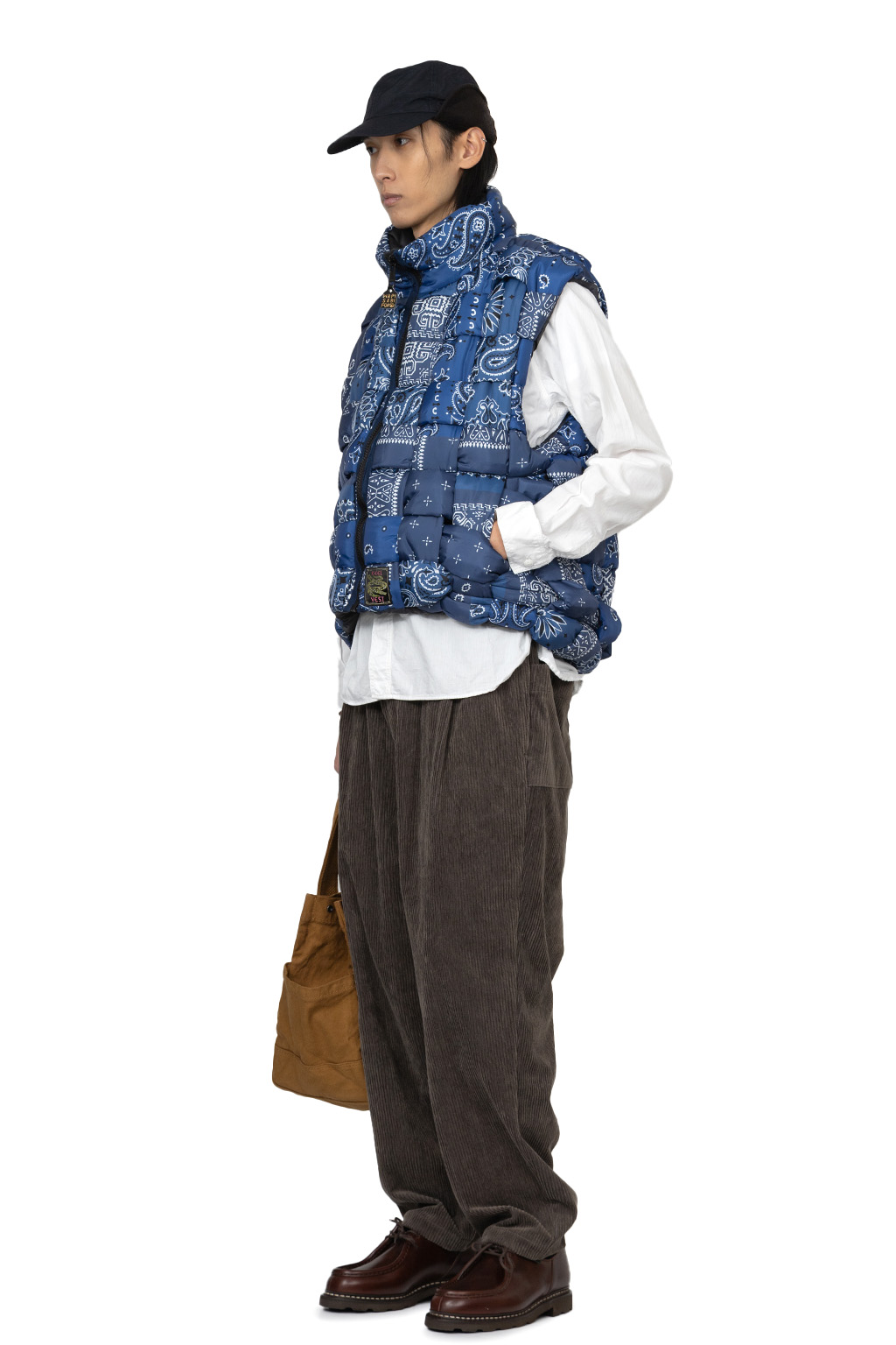 Kapital - Bandanna Nylon KEEL Weaving Vest - Dark Navy