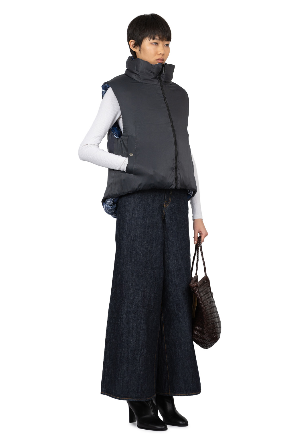 Kapital - Bandanna Nylon KEEL Weaving Vest - Dark Navy