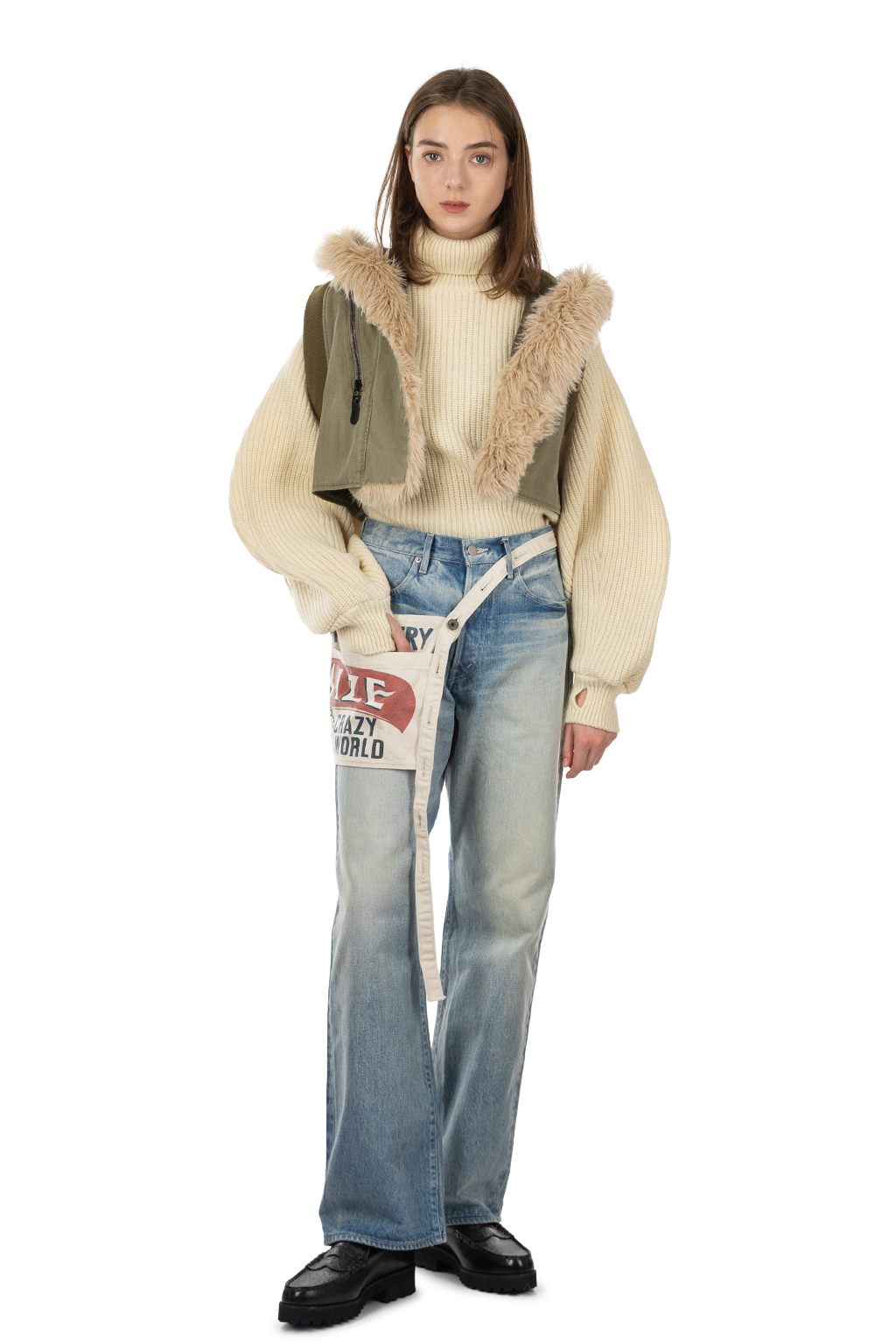 Kapital - Canvas Short AD Apron (KAPSIZE RULE) - Red