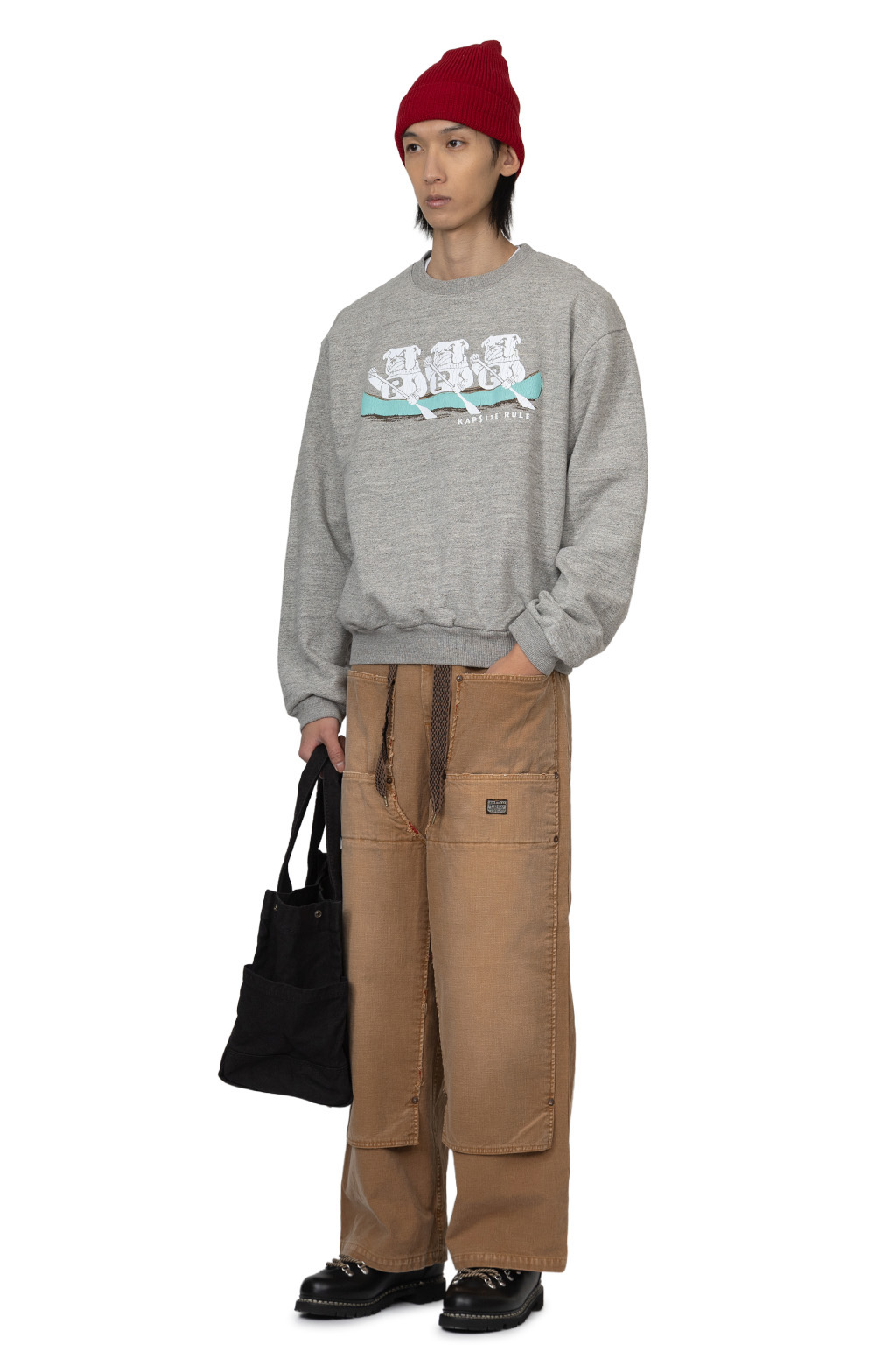 Kapital - Canvas W-Knee EASY Baggy Pants (HOBO Damaged) 