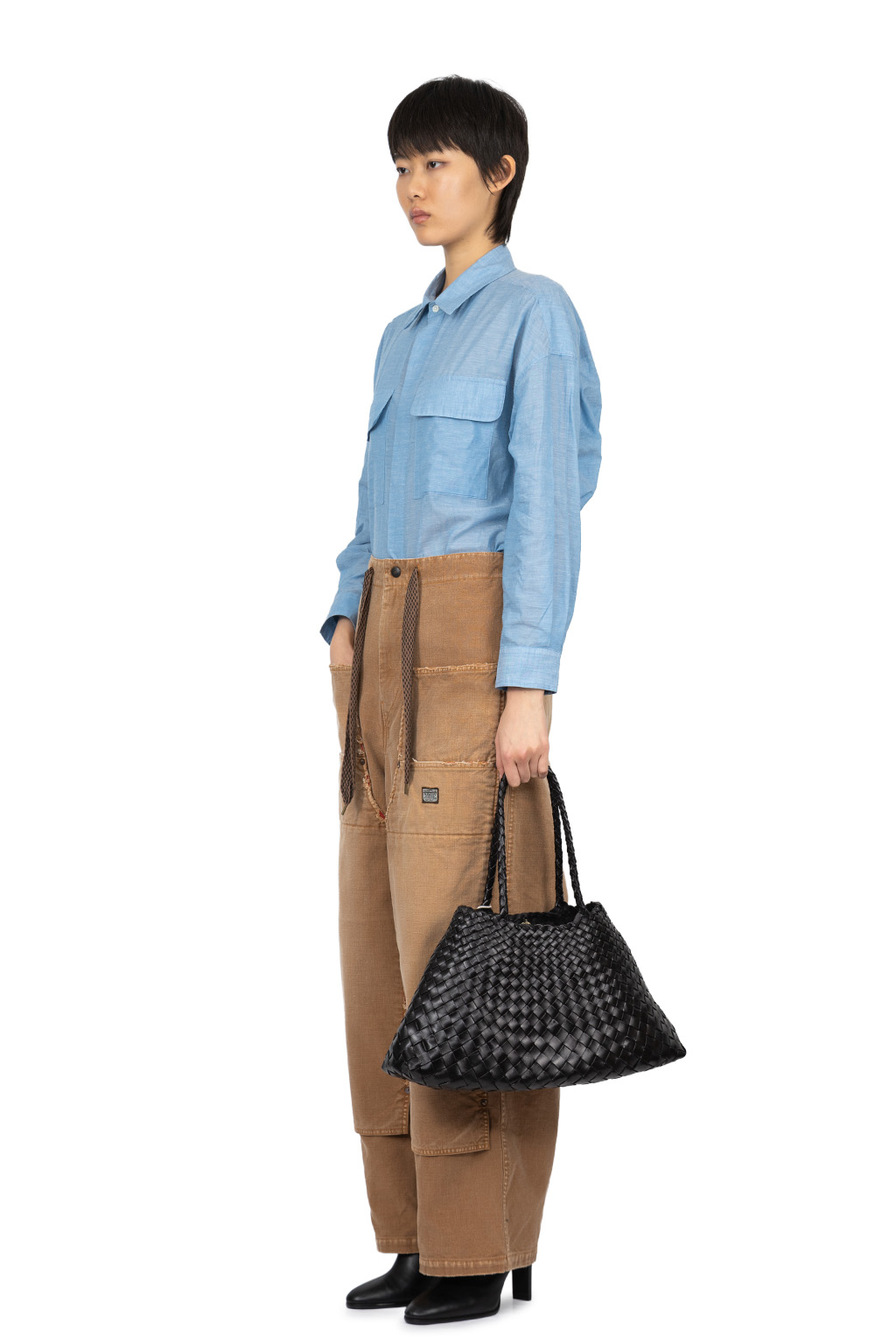 Kapital - Canvas W-Knee EASY Baggy Pants (HOBO Damaged) 