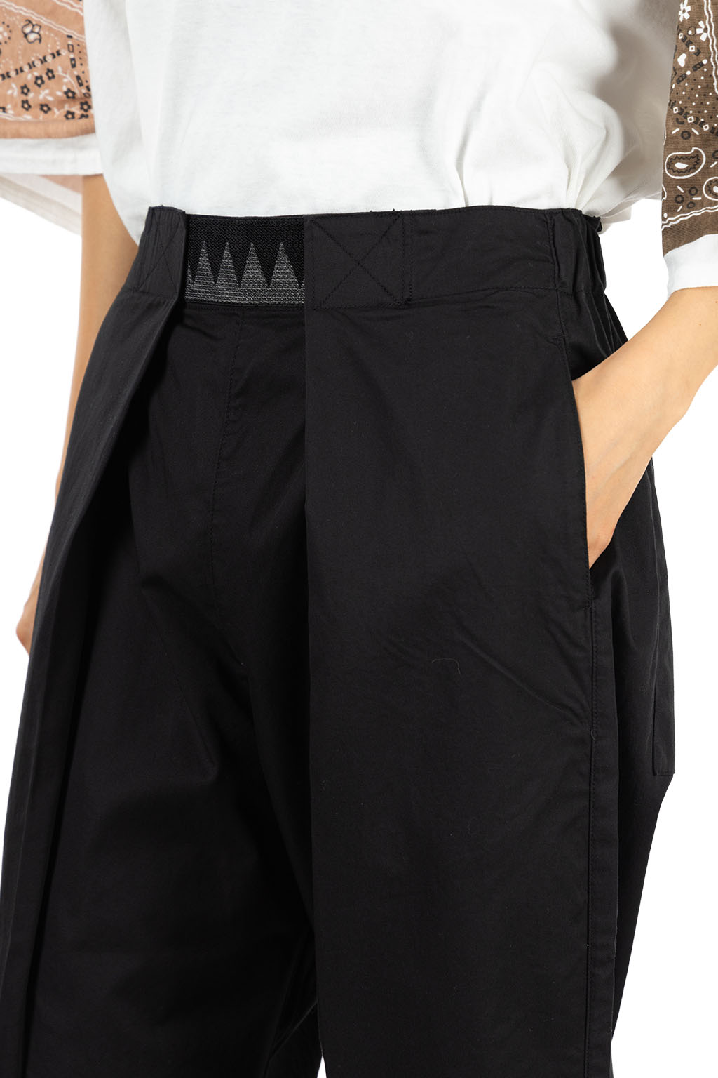 Kapital Combed Burberry Cotton EASY-BEACH-GO Pants - Black