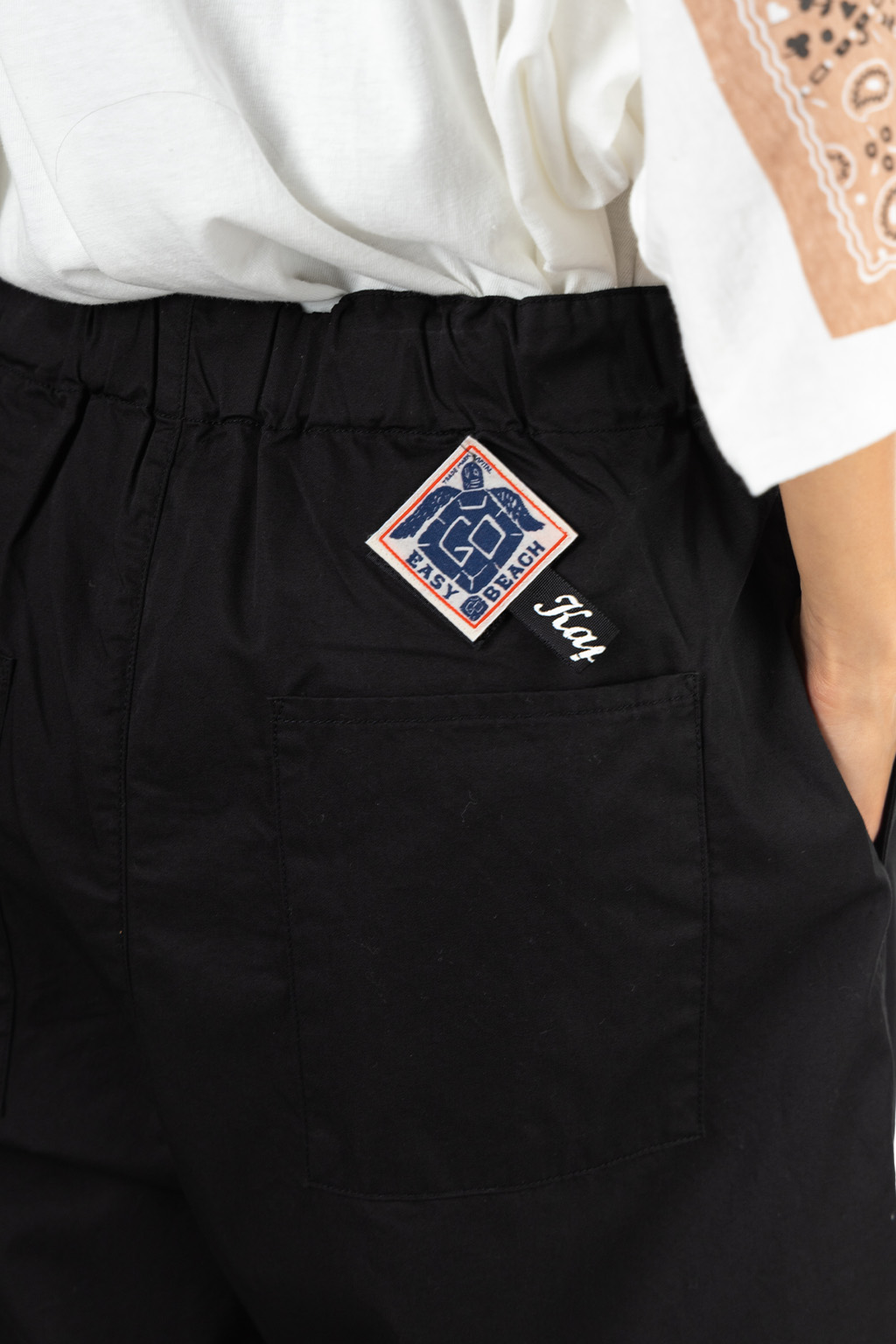 Kapital Combed Burberry Cotton EASY-BEACH-GO Pants - Black