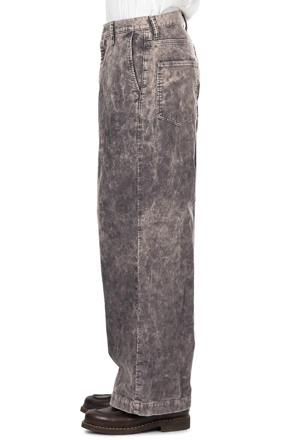 Kapital - Corduroy BOOGIE-DAY PORT Baggy Pants (Dirty Dyed) - Grey