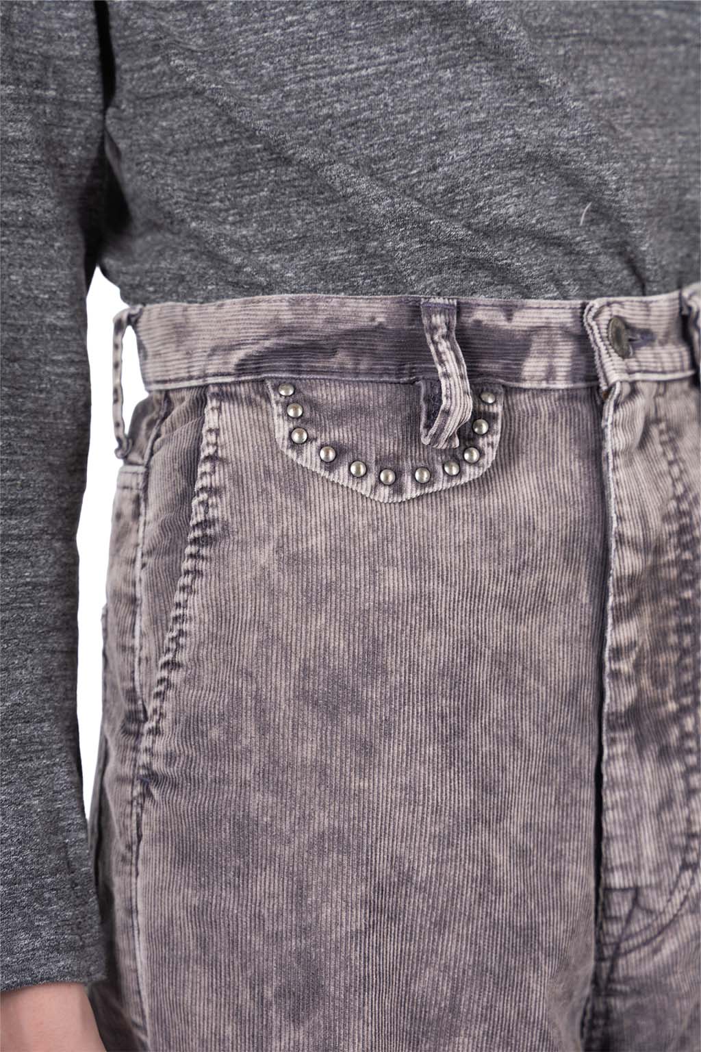 Kapital - Corduroy BOOGIE-DAY PORT Baggy Pants (Dirty Dyed) - Grey