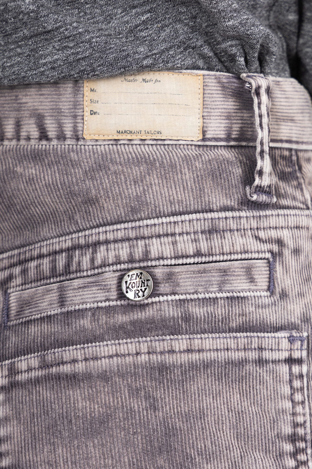 Kapital - Corduroy BOOGIE-DAY PORT Baggy Pants (Dirty Dyed) - Grey