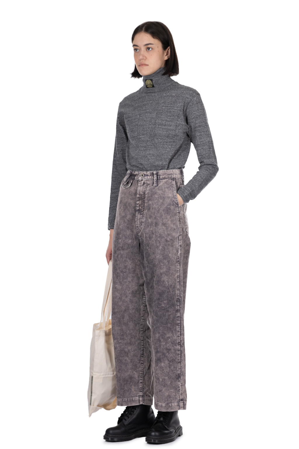 Kapital - Corduroy BOOGIE-DAY PORT Baggy Pants (Dirty Dyed) - Grey