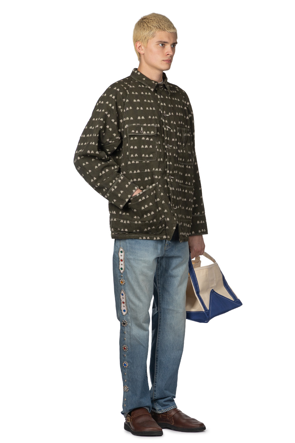 Kapital - Cotton TUME-BASHOH CACTUS Coverall-Dark Green