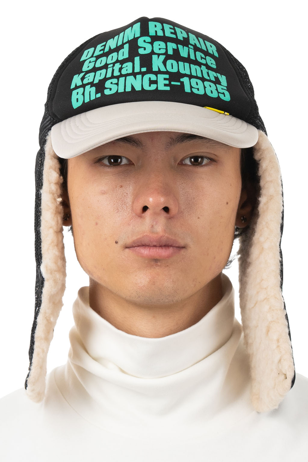 Kapital - DENIM REPAIR SERVICE LUMBER Trucker Cap - 2 Color Choices