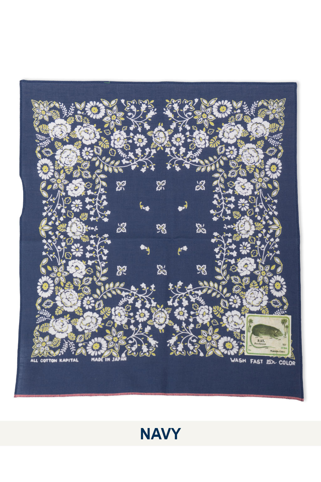 Kapital - Fastcolor Selvedge Bandanna (CHURCHILL GARDEN) 15x15