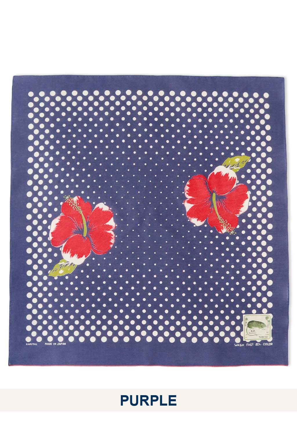 Kapital - Fastcolor Selvedge Bandana (Coco Hibiscus) - 3 Colors