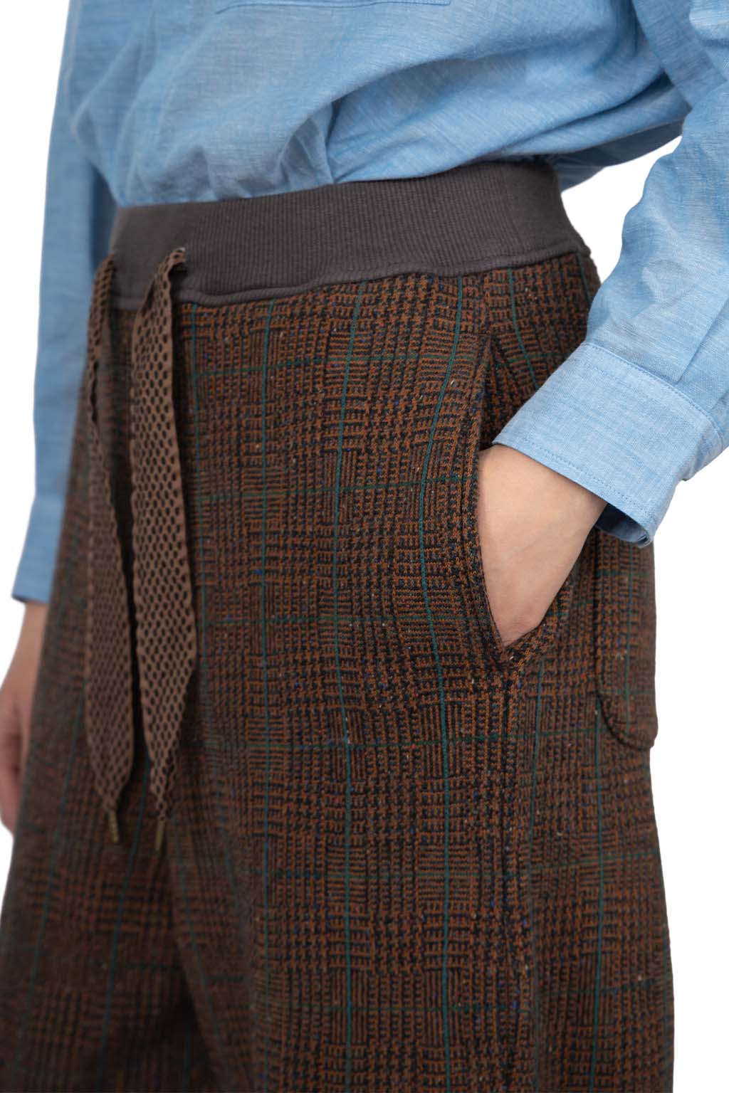 Kapital - Fleece Tweed SWT Pants-BR