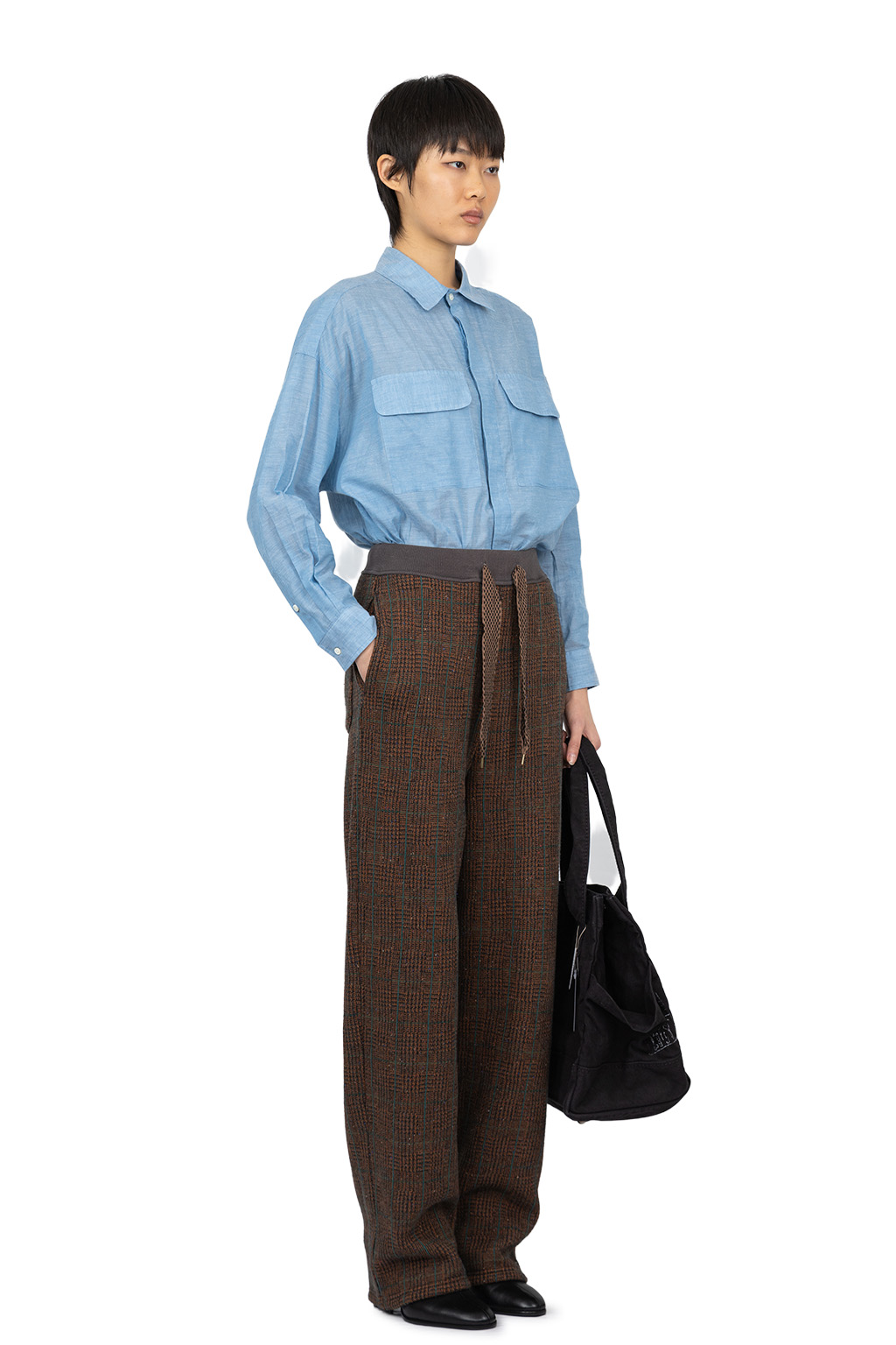 Kapital - Fleece Tweed SWT Pants-BR