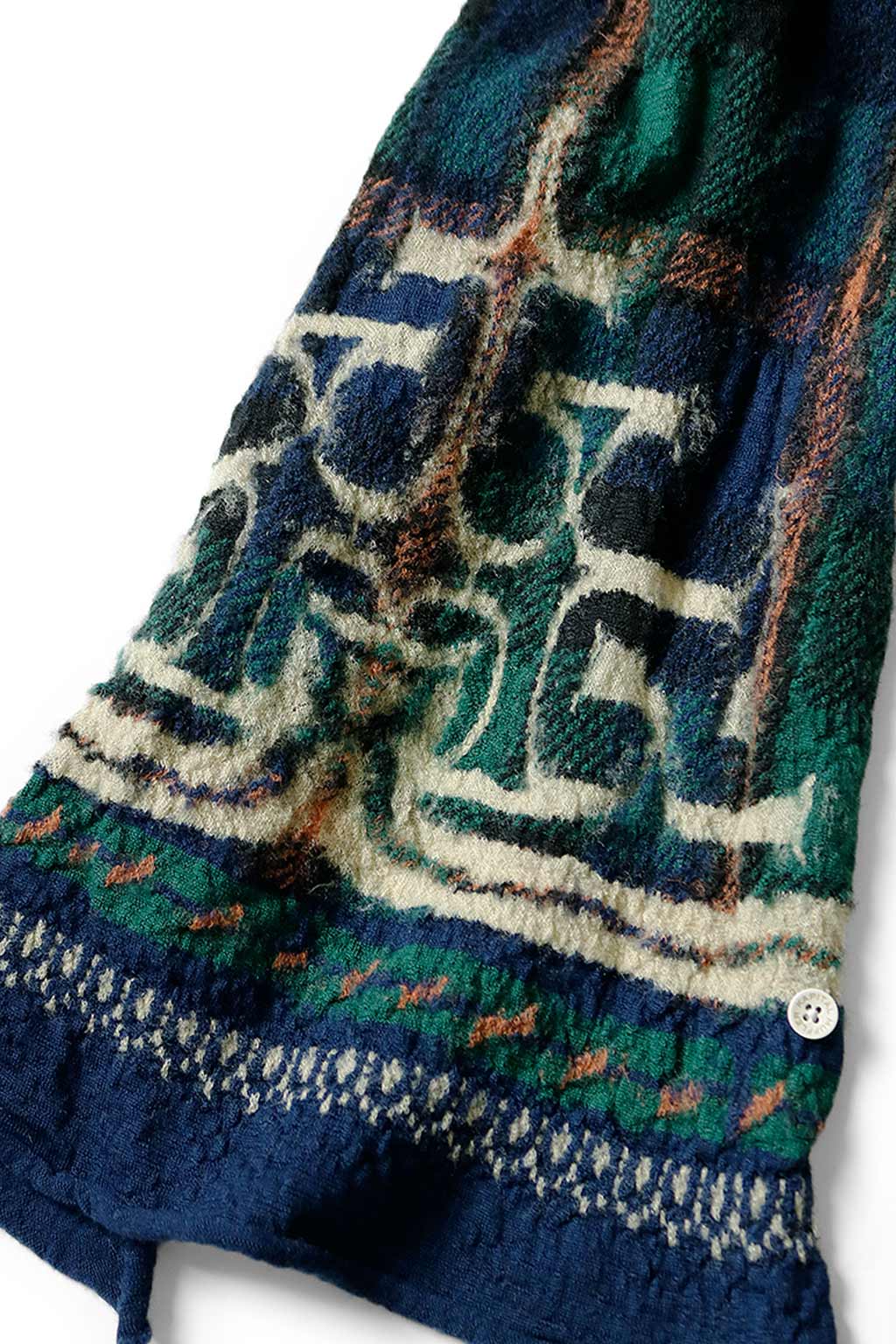 Kapital Fulling Wool HAPPY Scarf Tartan AINU - 2 Colors