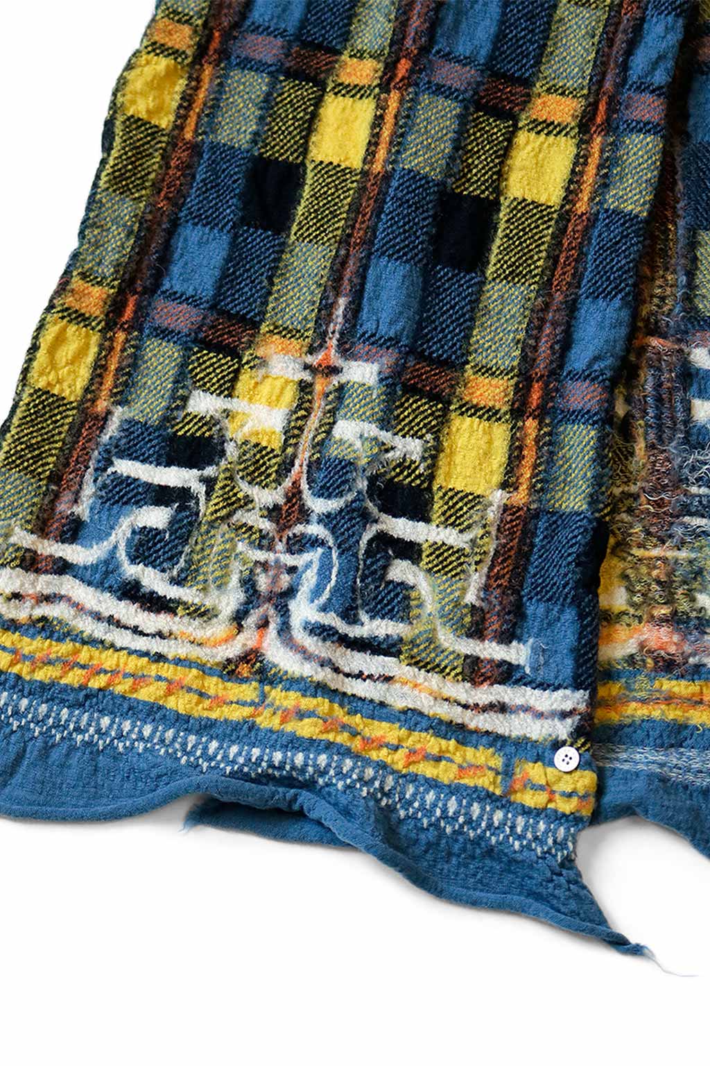 Kapital Fulling Wool HAPPY Scarf Tartan AINU - 2 Colors