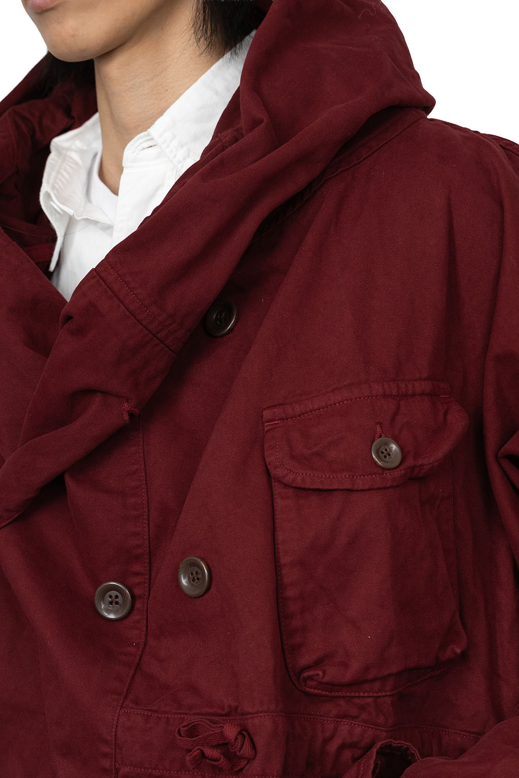 Kapital - KATSURAGI COTTON RING COAT - Burgundy