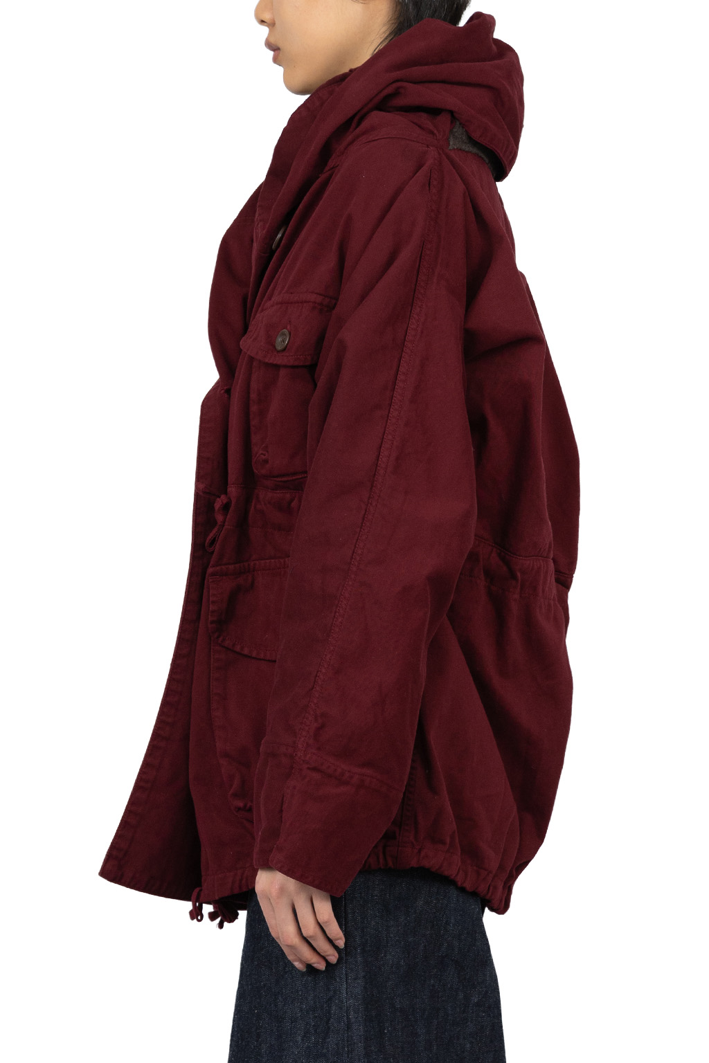 Kapital - KATSURAGI COTTON RING COAT - Burgundy