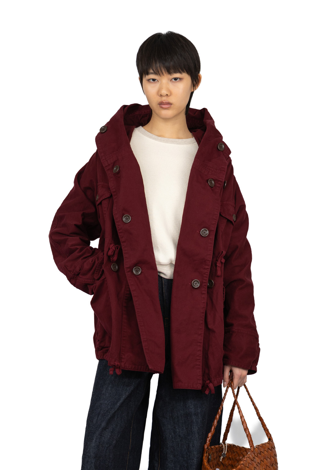 Kapital - KATSURAGI COTTON RING COAT - Burgundy
