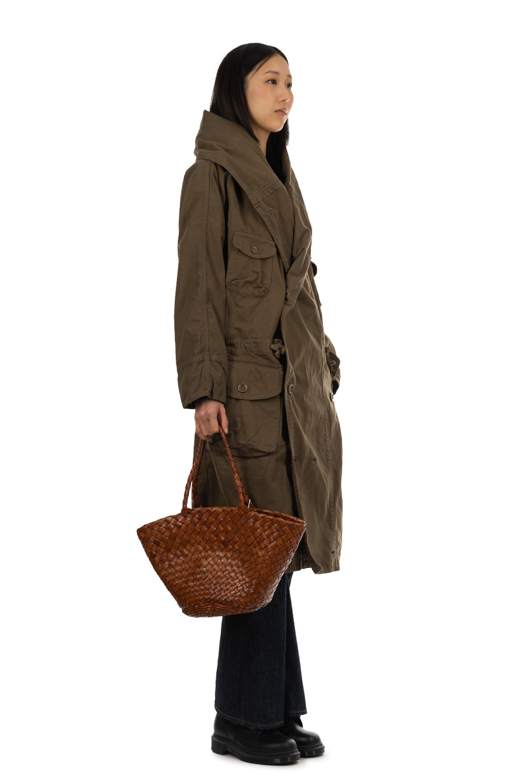 Kapital Katsuragi Cotton Tall RING Coat - Khaki