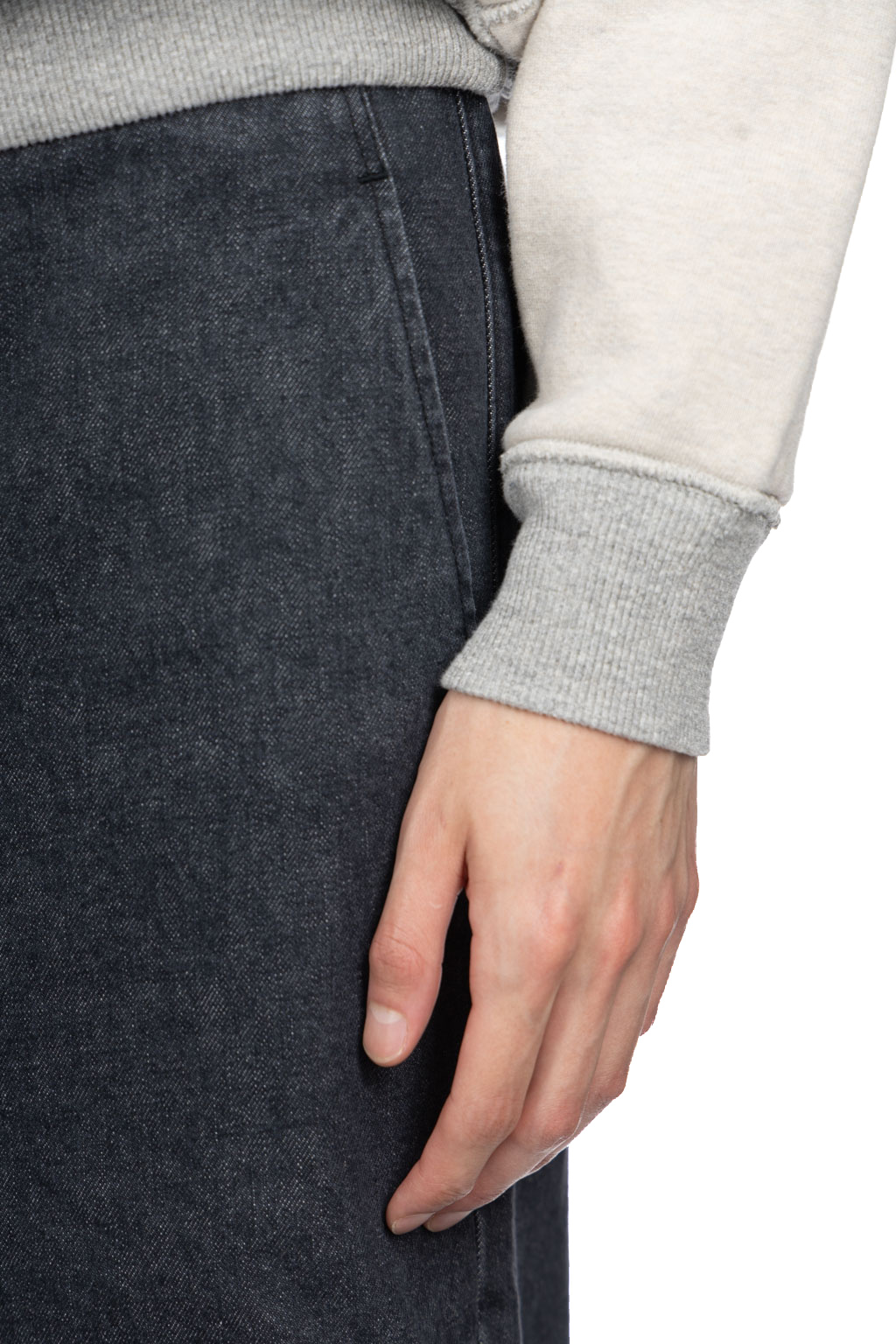 Kapital - Knit Rev ELBOW RIP Hoodie (PROFILE RAINBOWY) - Natural x Grey