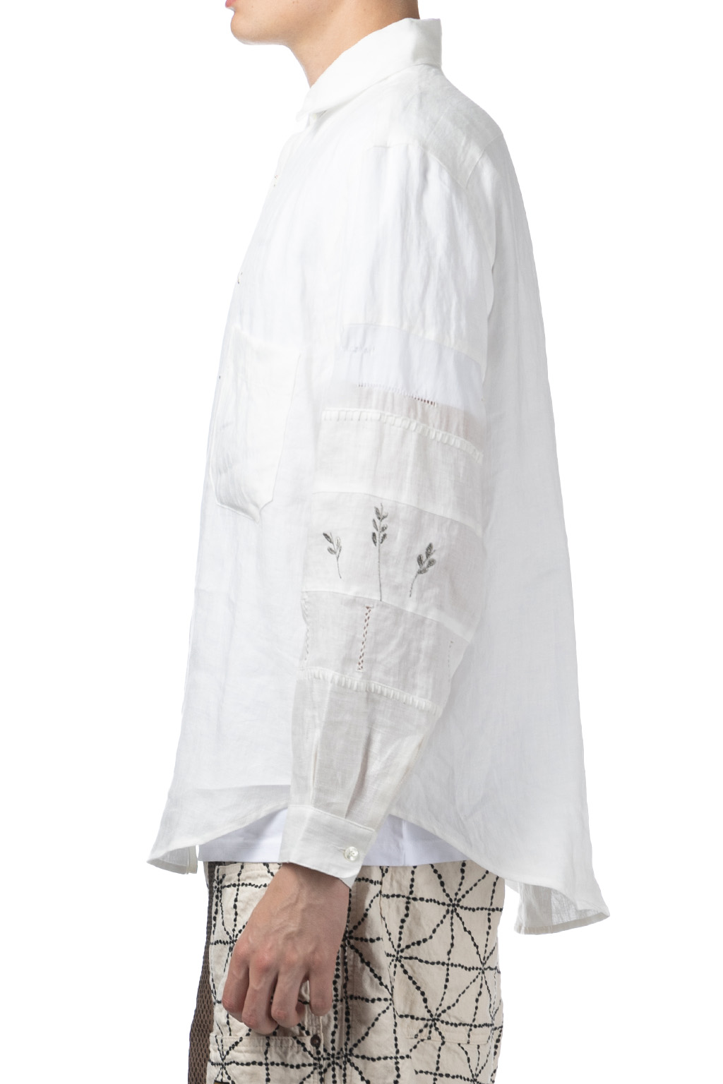 Kapital Linen Drawn Work Hippie Sleeve Shirt