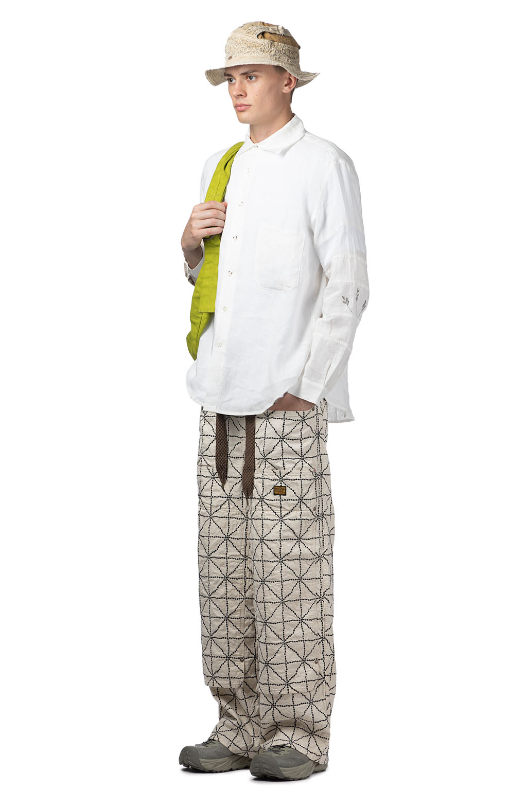 Kapital Linen Drawn Work Hippie Sleeve Shirt