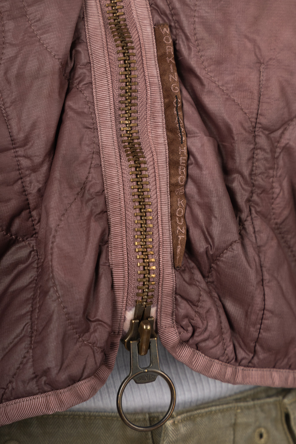 Kapital - Nylon Quilting Dip-Dye Lining Cropped Bolero - Enji